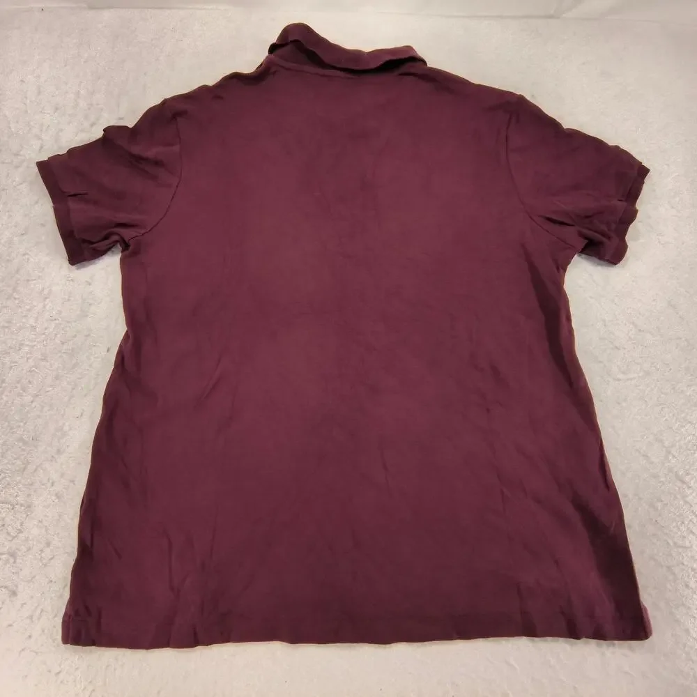 Polo Ralph Lauren Classic Fit Casual Collared Polo Shirt Men Size Large L Maroon
